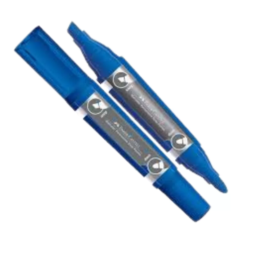 MARCADOR PERMANENTE DUAS PONTAS AZUL FABER CASTELL