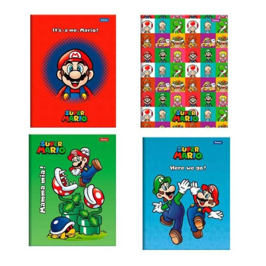 CADERNO BROCHURAO 80F SUPER MARIO