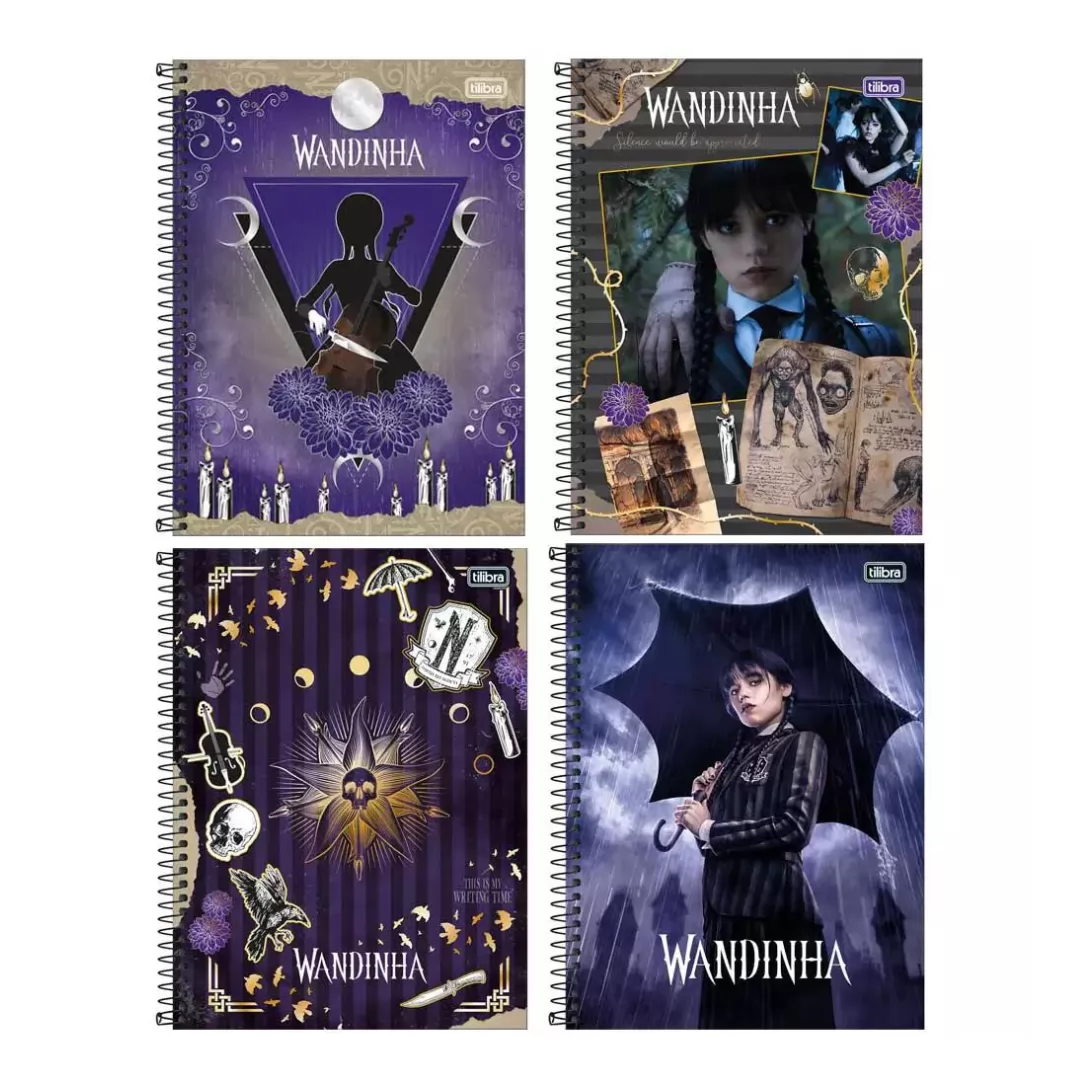 CADERNO UNIVERSITÁRIO WANDINHA 1M 80FOLHAS UNIDADE
