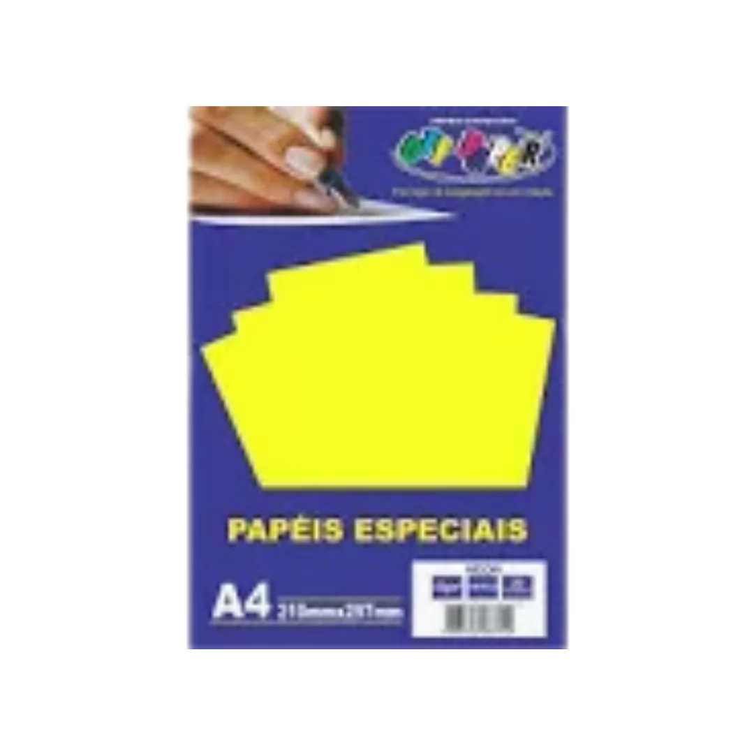 PAPÉIS ESPECIAIS ARTESANATO NEON A4 180G