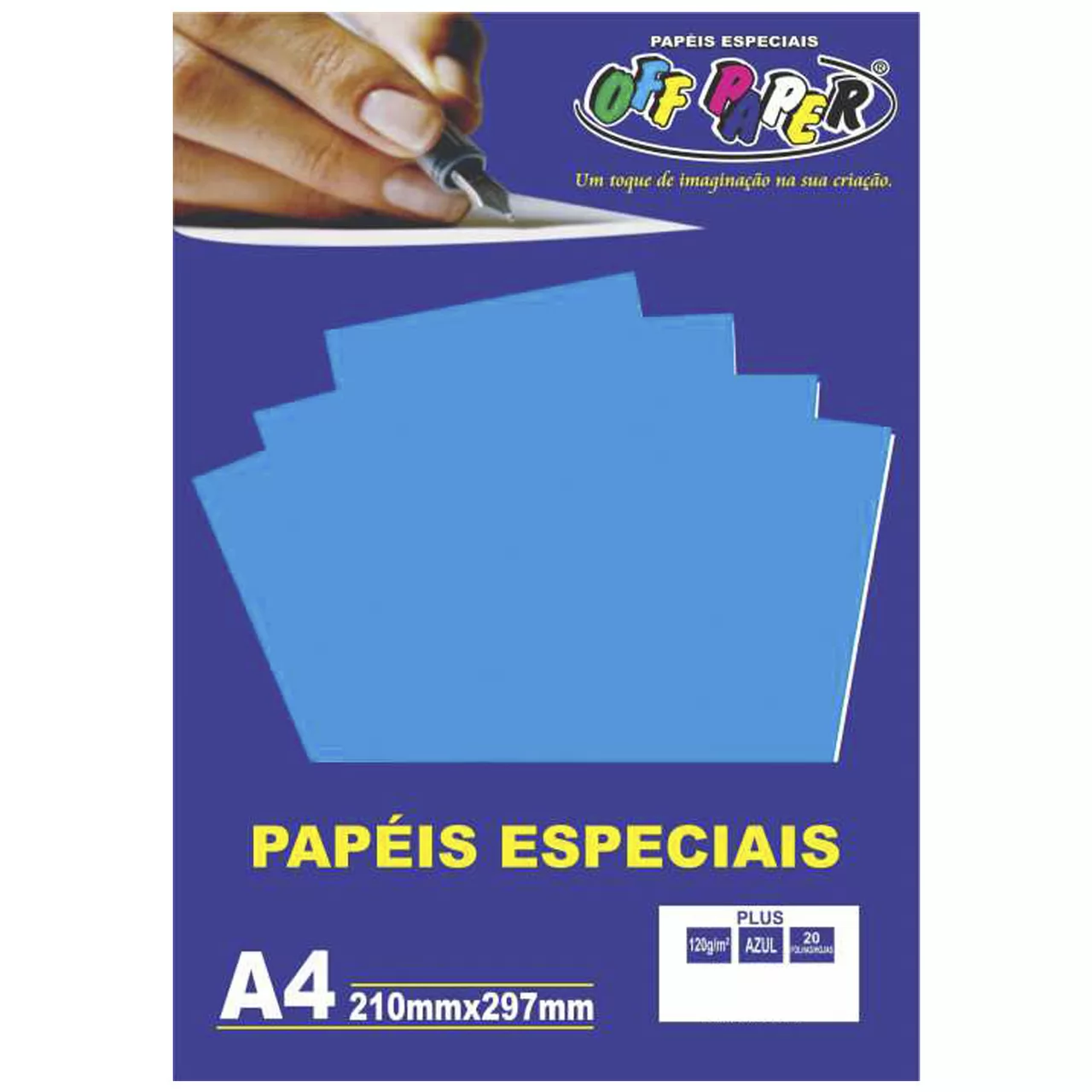 PAPEL PLUS AZUL 180G A4 20 FLS