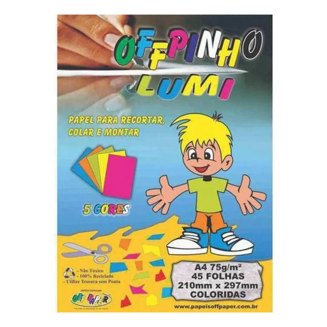PAPEL OFFPINHO LUMI 120G A4 25 FLS TINGI MASSA