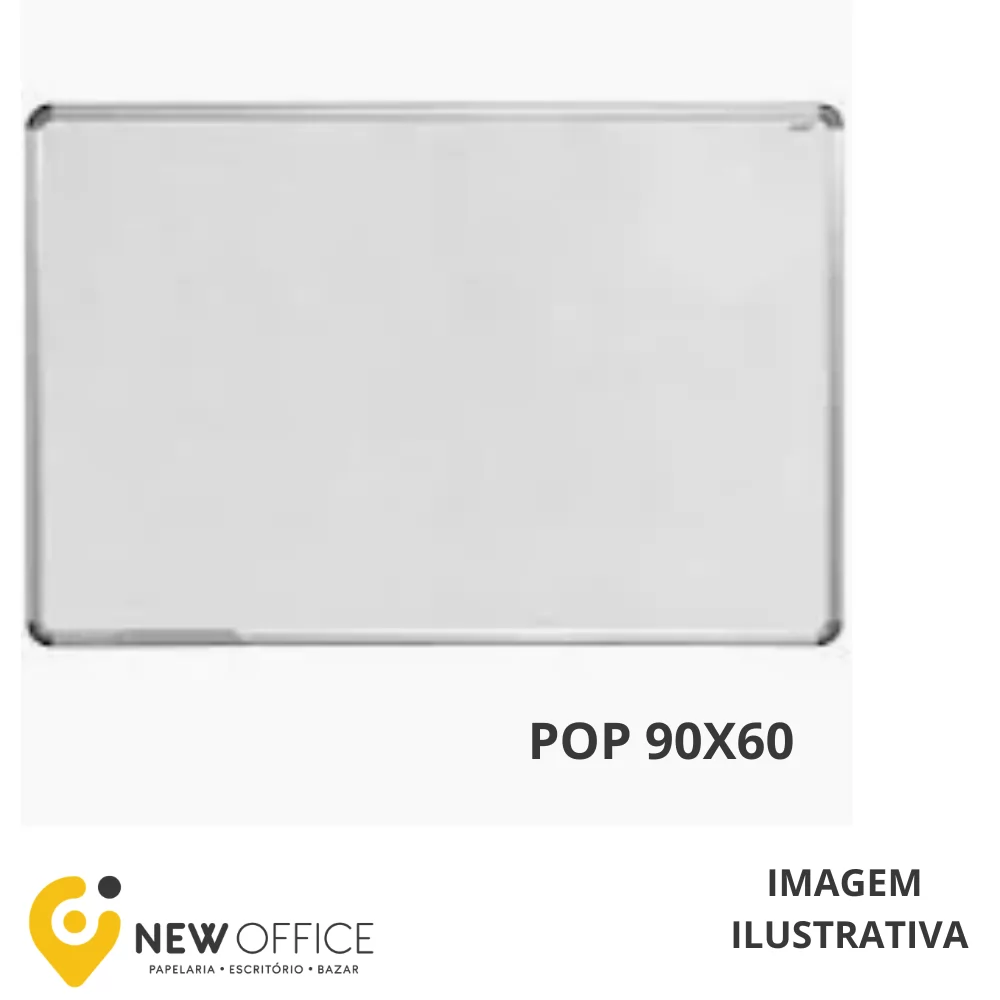 QUADRO BRANCO ALUMINIO POP STD 90X60