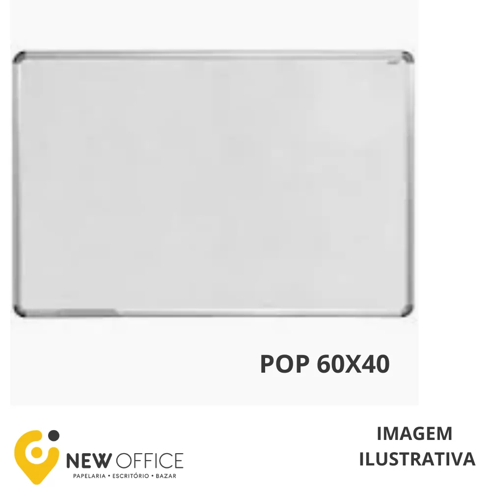QUADRO BRANCO DE ALUMÍNIO POP 60X40