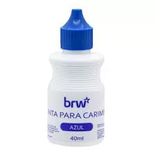 TINTA PARA CARIMBO 40 ML AZUL BRW