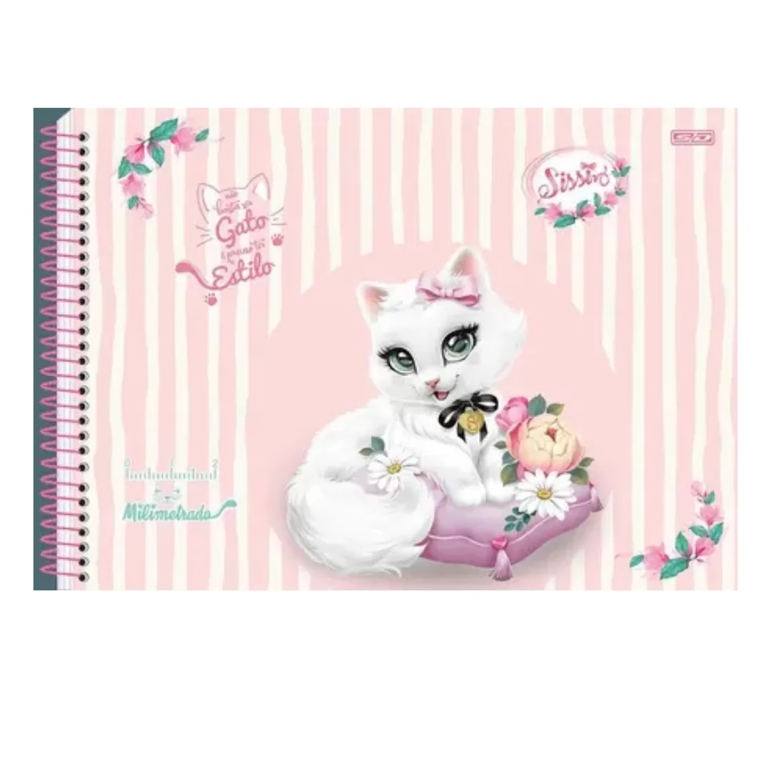 CADERNO CARTOGRAFIA ESPIRAL  1/1 80F SISSI