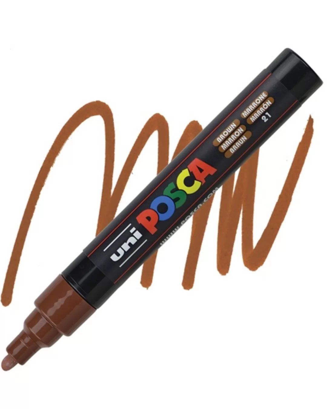 MARCADOR PERMANENTE ATOMICO UNI POSCA PC-5M MARROM