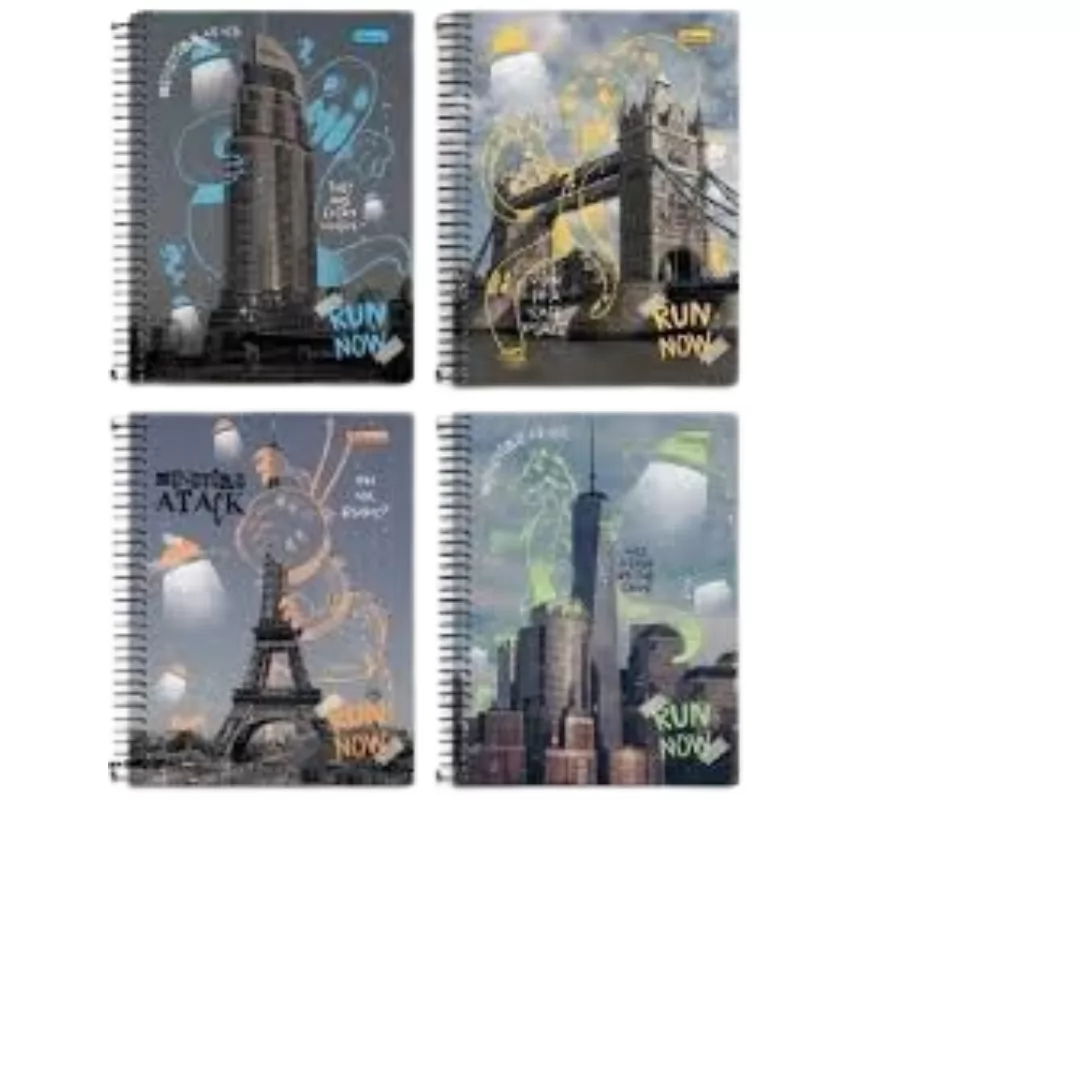 CADERNO ESPIRAL 01X1 RUN NOW 80FLS