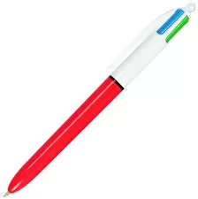 CANETA ESFEROGRAFICA 4 CORES FINE VERMELHA 0.8MM- BIC