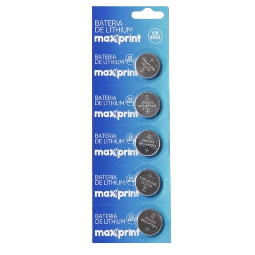 PILHA BATERIA BOTAO CR2032 3V LITHIUM - MAXPRINT
