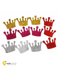 APLIQUE 3CM GLITTER C /12 COROA