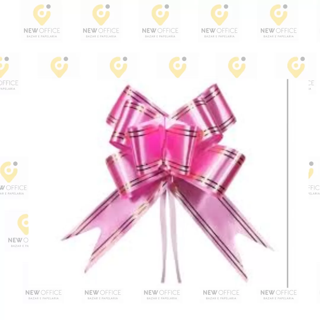 LACO FACIL P (11MMX20,5CM) - ROSA E FILETE DOURADO