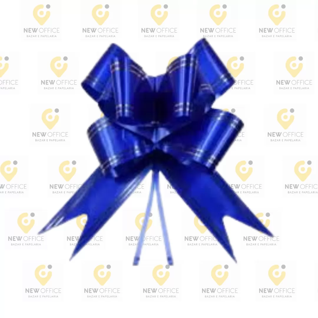 LACO FACIL P (11MMX20,5CM) - AZUL ESCURO E FILETE DOURADO