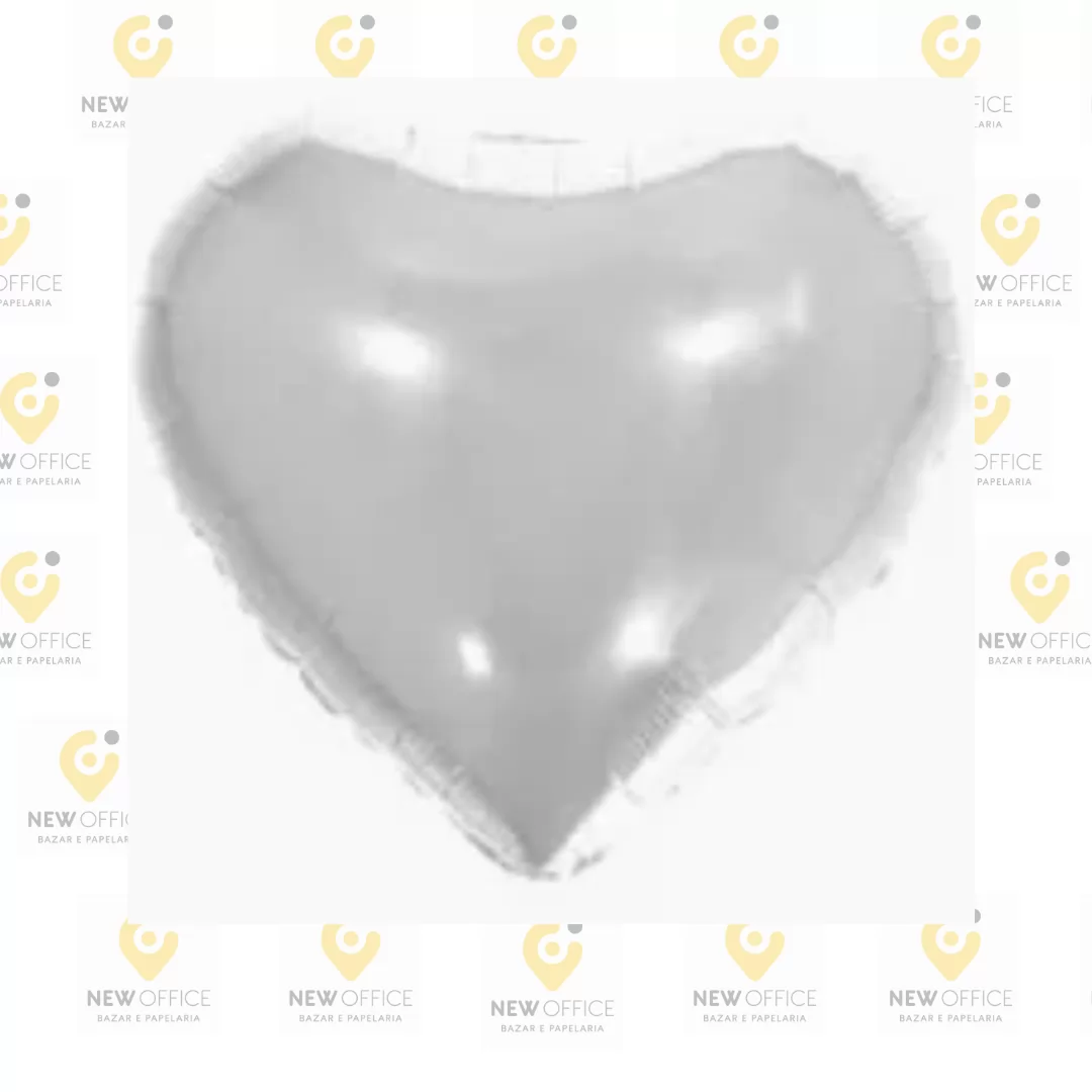 BALAO METALIZADO 1845CM CORACAO BRANCO