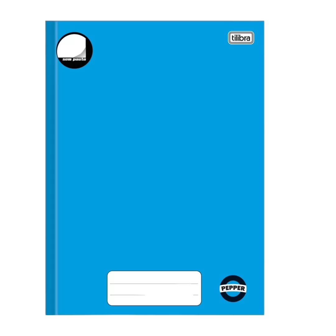 CADERNO BROCHURA 1/4 PEPPER AZUL 80FLS