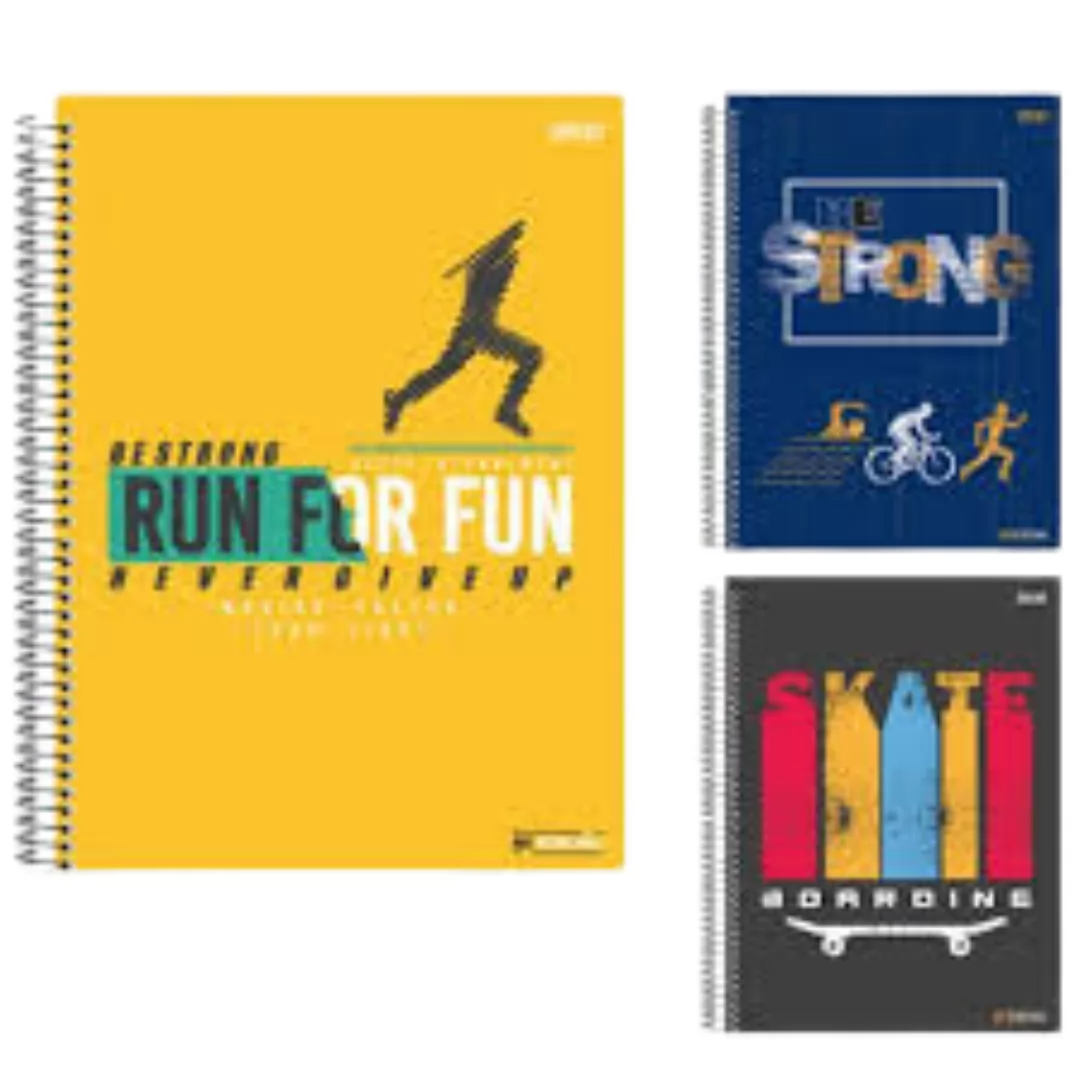 CADERNO UNIVERSITÁRIO 10M 160F STRONG -SÃO DOMINGOS