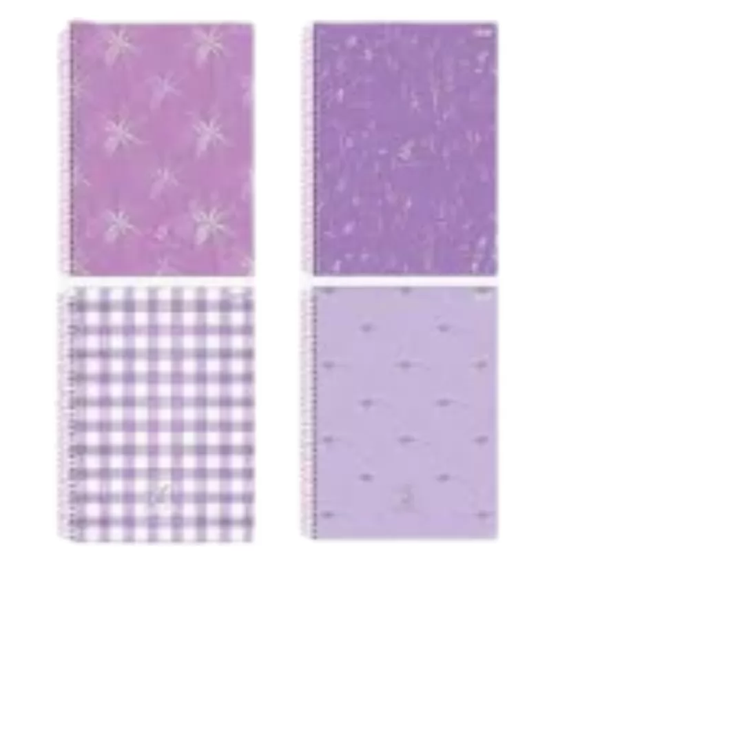 CADERNO UNIVERSITÁRIO 1M 80F LAVENDER-SÃO DOMINGOS