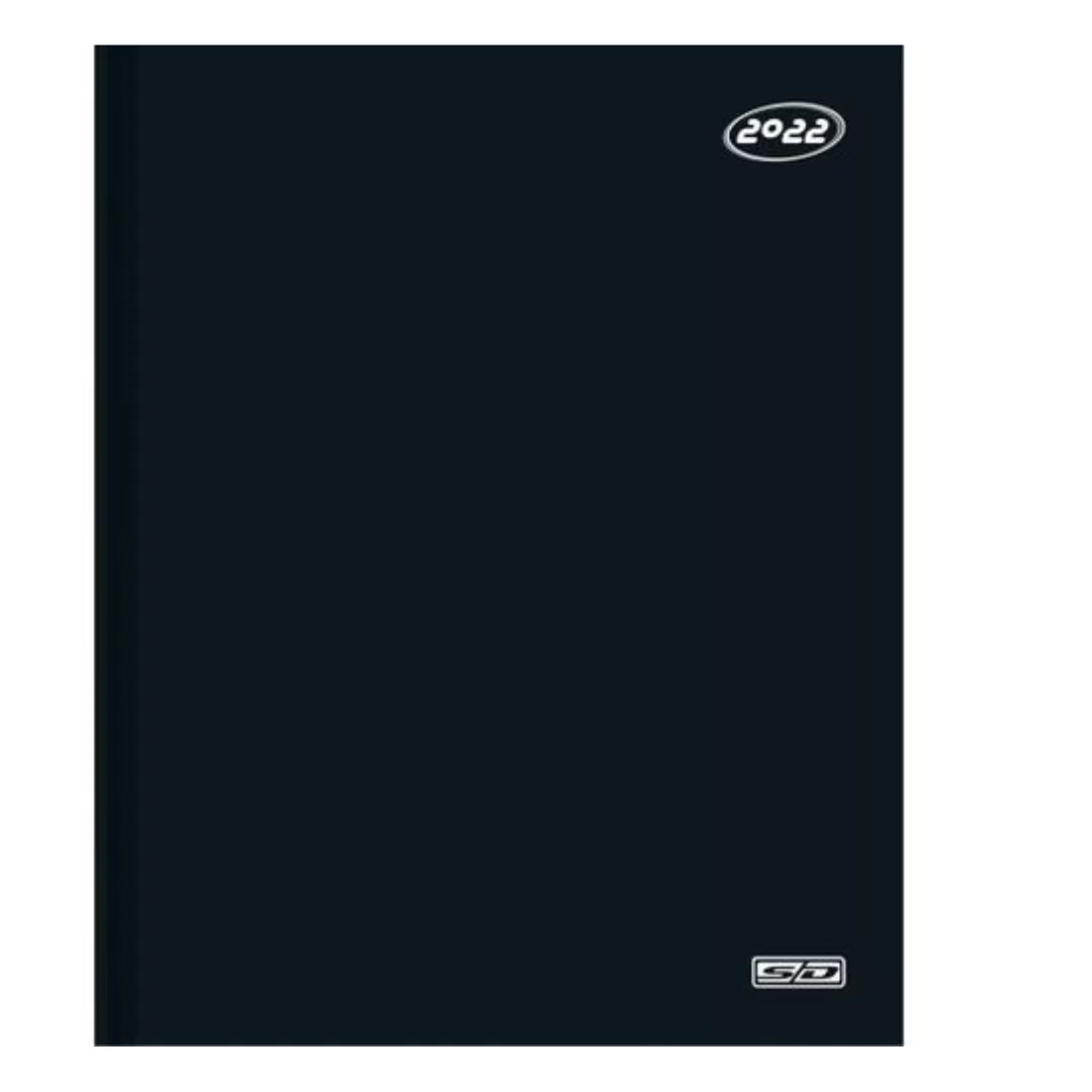 AGENDA ANUAL COSTURADA 160F KBOM PRETA -SÃO DOMINGOS