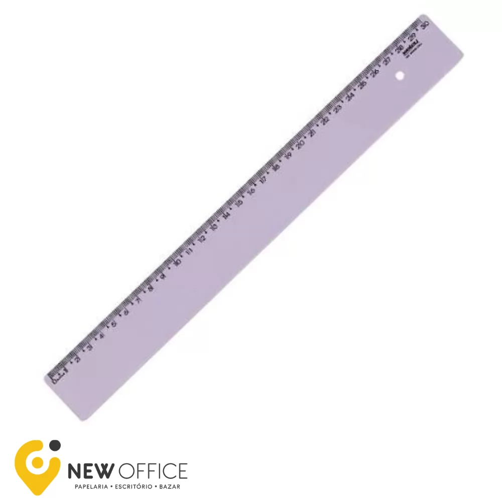 REGUA DE 30 CM NEW LINE LILAS PASTEL - MAXCRILL