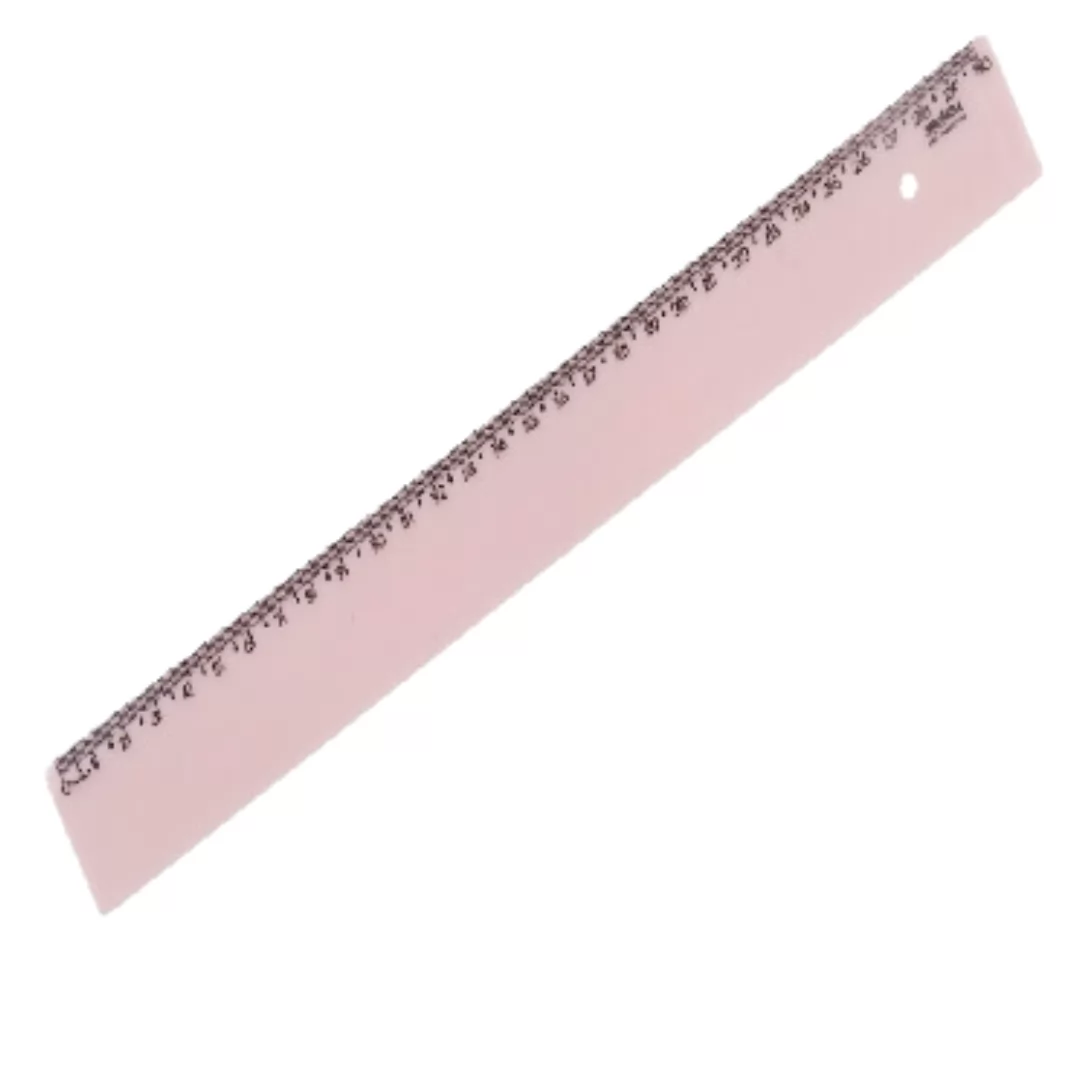 REGUA DE 30 CM NEW LINE ROSA PASTEL