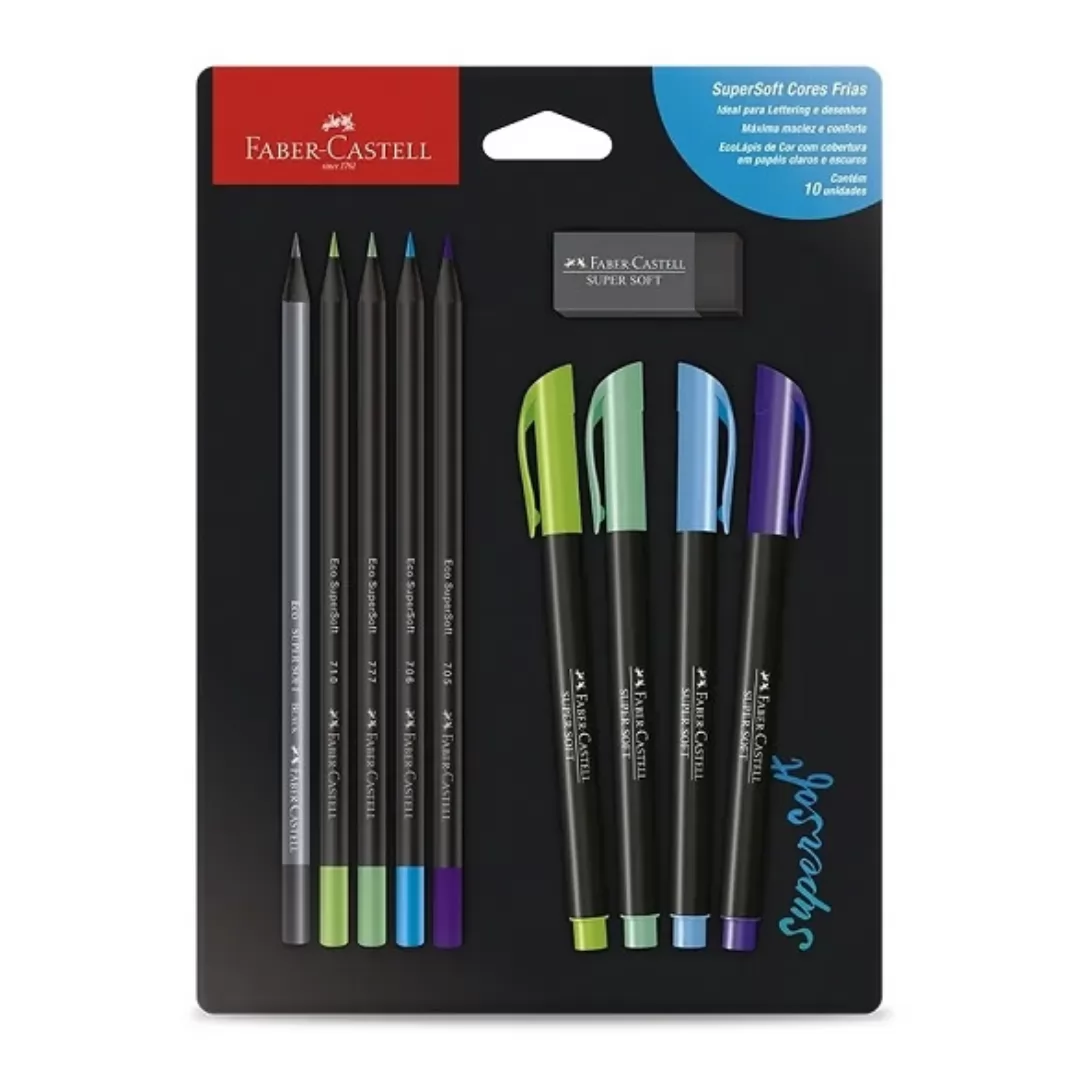 KIT SUPERSOFT CORES FRIAS - FABER-CASTELL