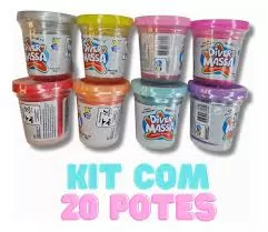 MASSA DE MODELAR C/GLITTER 50G -DIVERTOYS