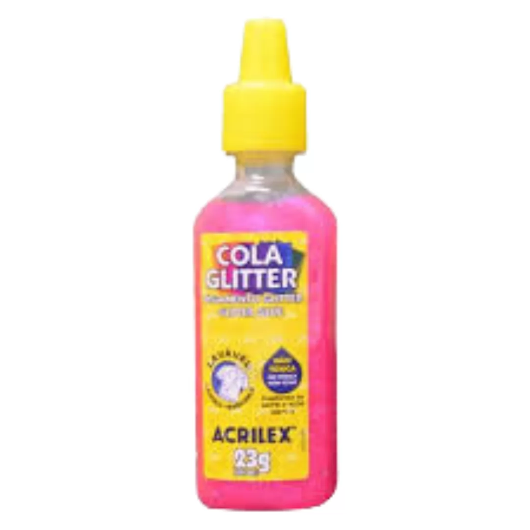 COLA COM GLITTER 23G PINK - ACRILEX