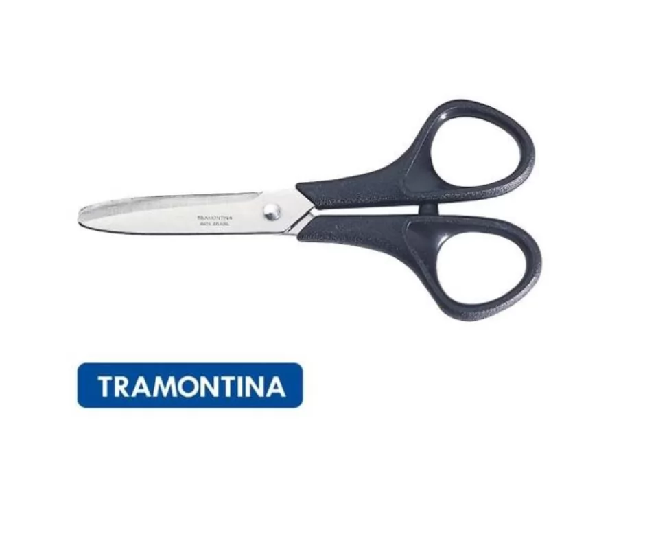 TESOURA ESCOLAR 5 POL INOX MONSTER PRETO