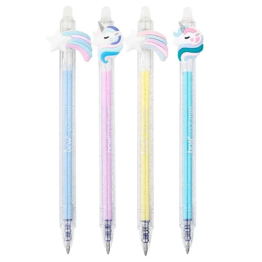CANETA ESFEROGRÁFICA DIVERT GEL APAGAVEL 0.7MM UNICORN- BRW