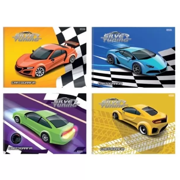 CADERNO CALIGRAFIA  1/4 48F SILVER - SÃO DOMINGOS