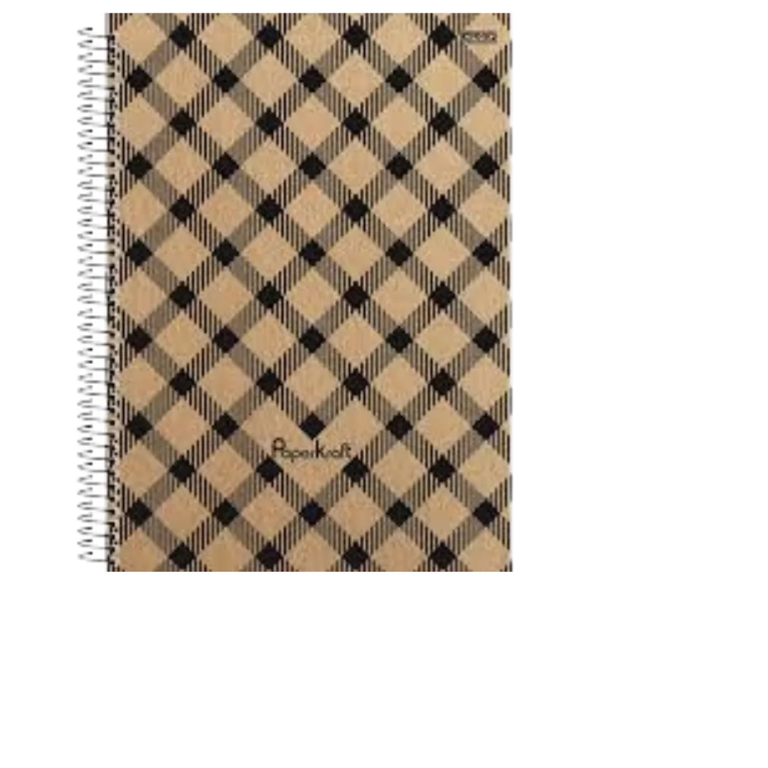 CADERNO UNIVERSITÁRIO 1M 80F PAPER KRAFT FEMININO- SÃO DOMINGOS