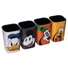 PORTA CANETAS MICKEY E AMIGOS 4 PECAS- PLASÚTIL