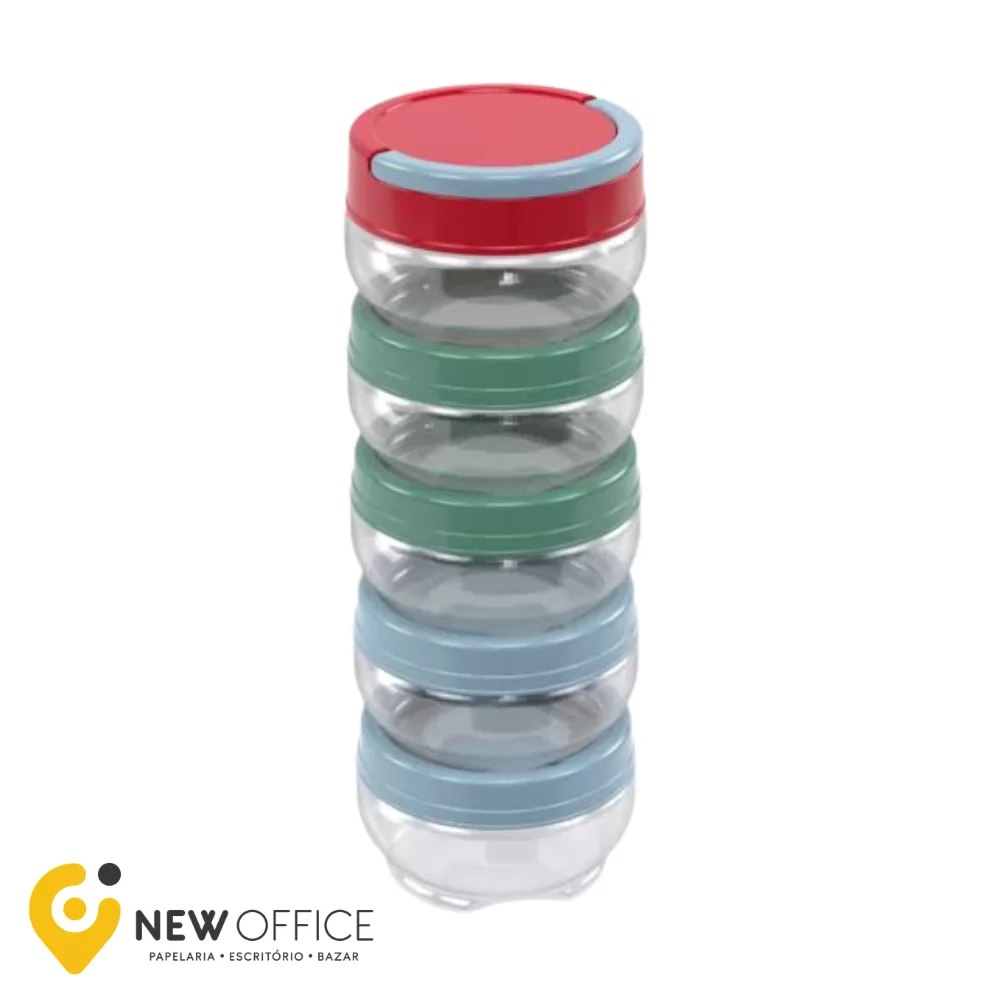 KIT ORGANIZADOR GIRE E TRAVE C/ ALCA 155ML 5 PCS- PLASÚTIL