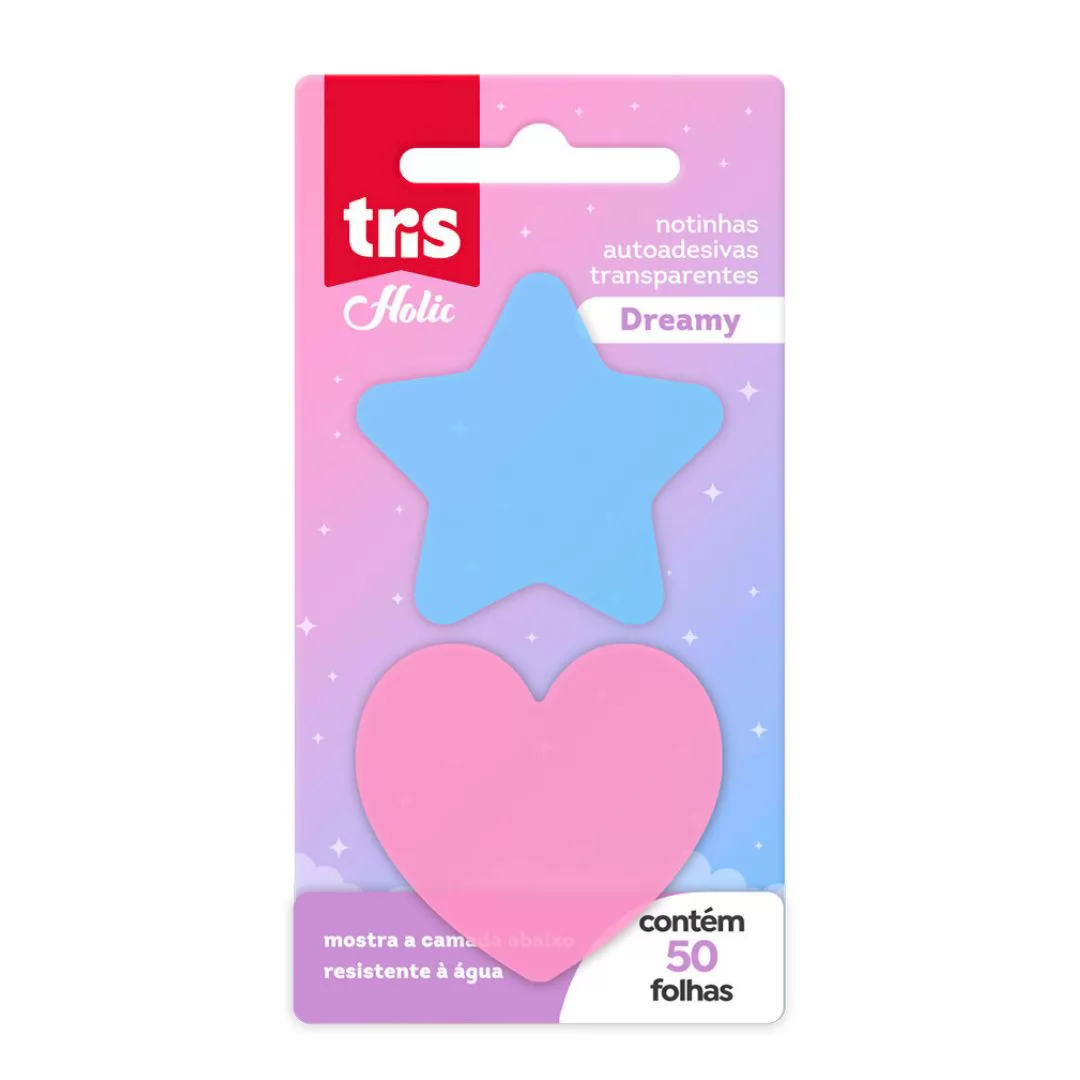 NOTA AUTOADESIVO TRANSPARENTE DREAMY 50F- TRIS