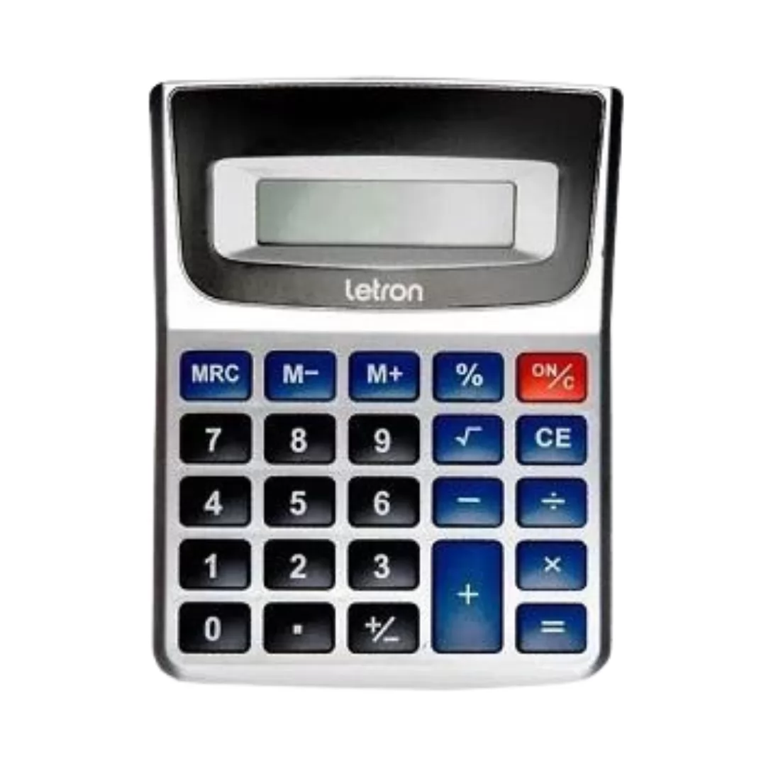CALCULADORA DE MESA 8 DIGITOS PRATA OFFICE- LETRON