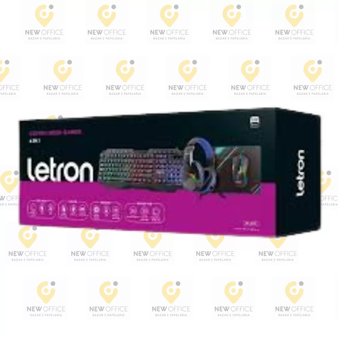 COMBO NEED GAMER HEADSET MOUSE E TECLADO LED ESTEREO DRIVER 40MM- LETRON