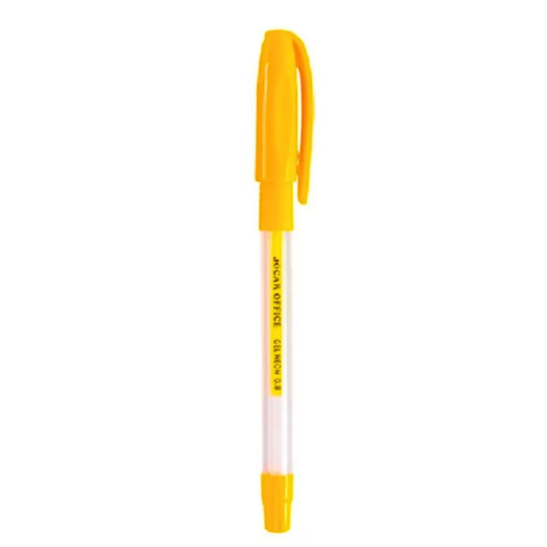 CANETA ESFEROGRÁFICA 1.0MM AMARELO NEON- JOCAR OFFICE