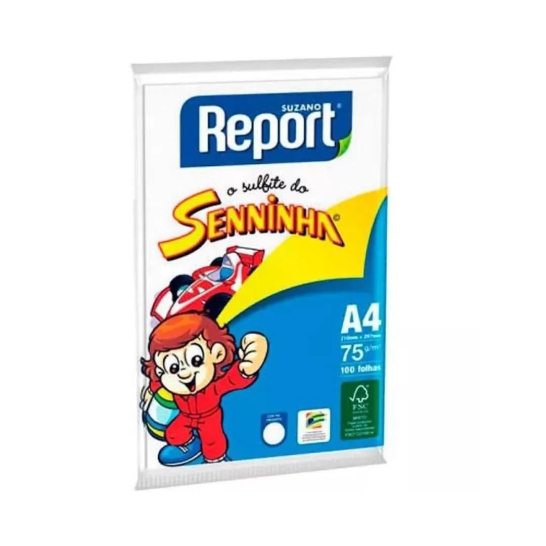 PAPEL SENNINHA A4 75G 100 FOLHAS BRANCO- REPORT
