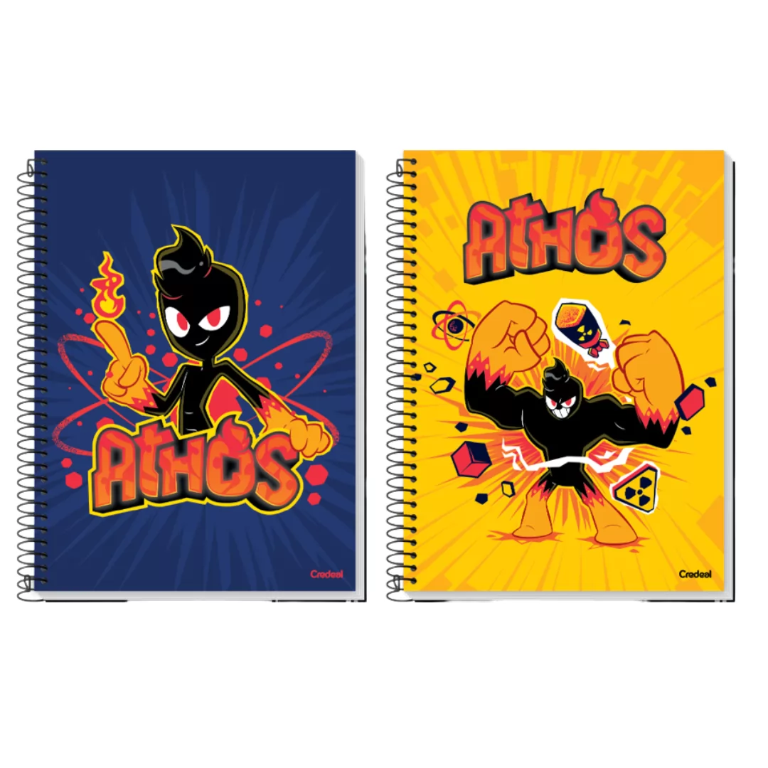 CADERNO BROCHURA UNIVERSITÁRIO 80FLS ATHOS E PROBLEMS CAPAS SORTIDAS- CREDEAL