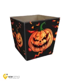 CACHEPÔ P 8X8X8 CM ESTAMPA ABÓBORA MALIGNA HALLOWEEN