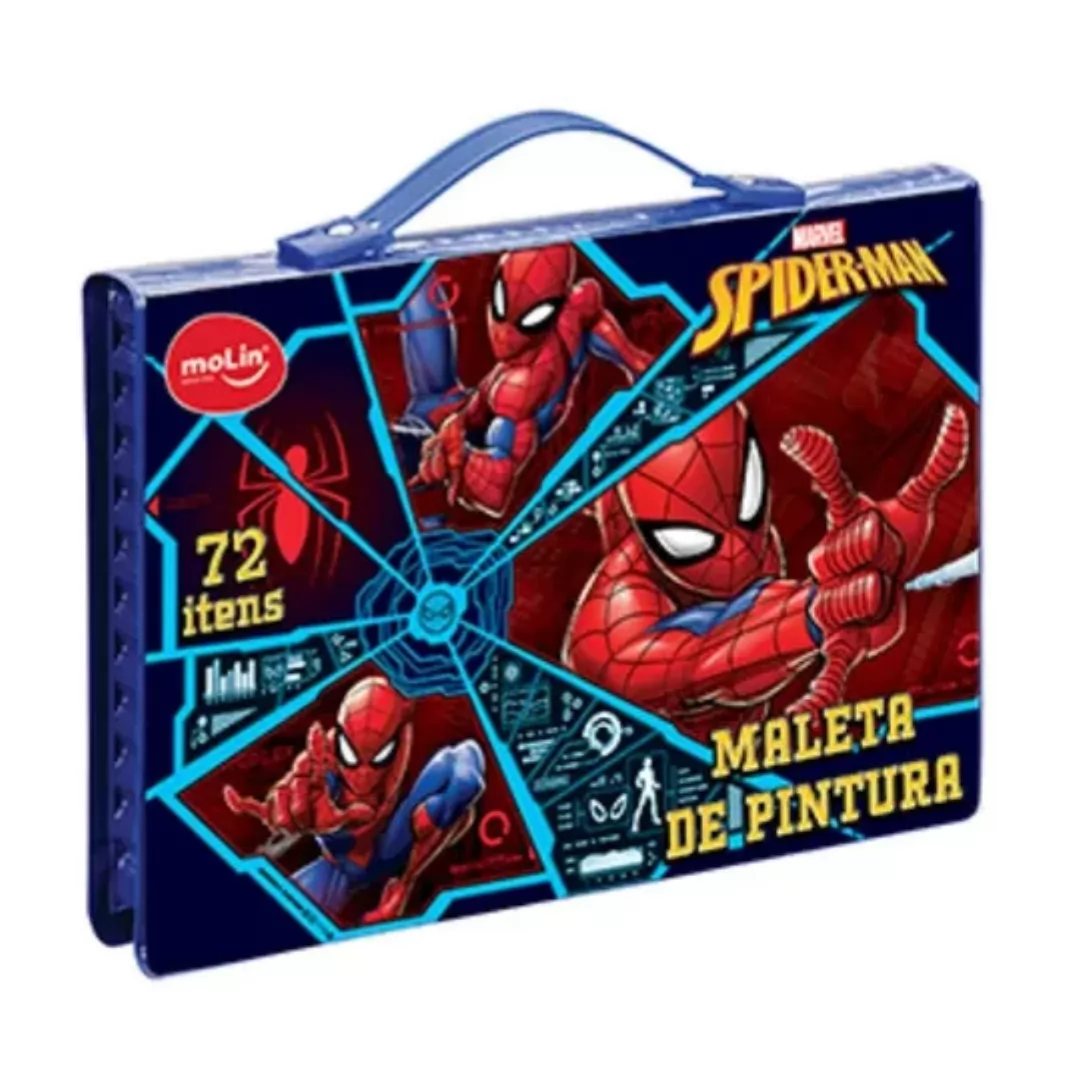 MALETA DE PINTURA 72 ITENS SPIDERMAN- MOLIN