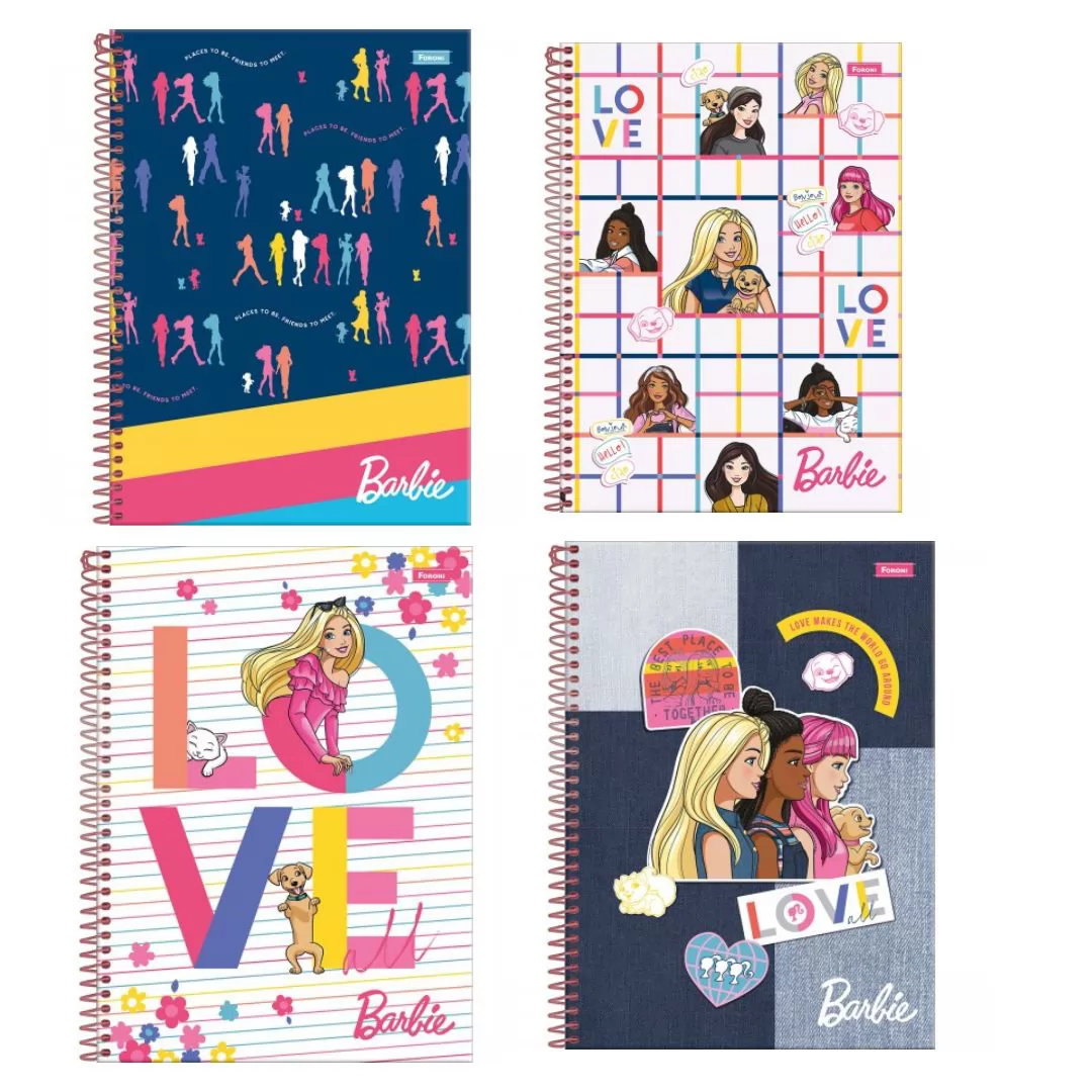 CADERNO UNIVERSITÁRIO 80F 1M BARBIE- FORONI