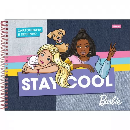 CADERNO CARTOGRAFIA 80F BARBIE - FORONI