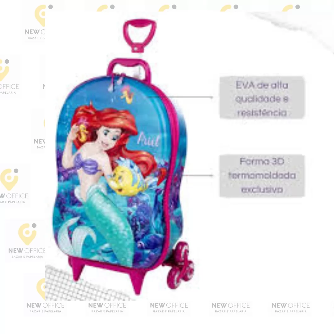 MALA INFANTIL 3D PRINCESA PEQUENA SEREIA
