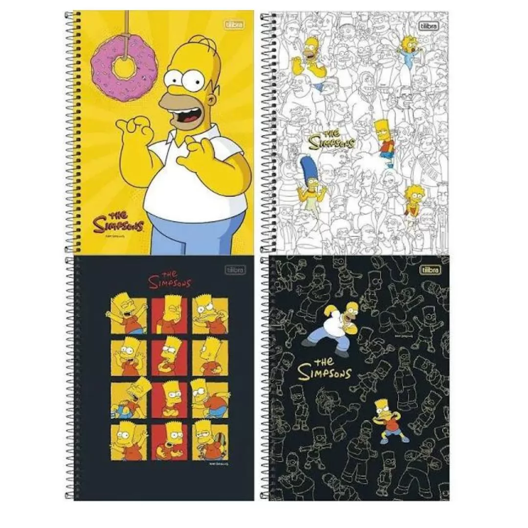 CADERNO UNIVERSITÁRIO SIMPSONS 1M 80F- TILIBRA