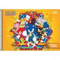 CADERNO ESPIRAL CARTOGRAFIA E DESENHO SONIC 80F- TILIBRA