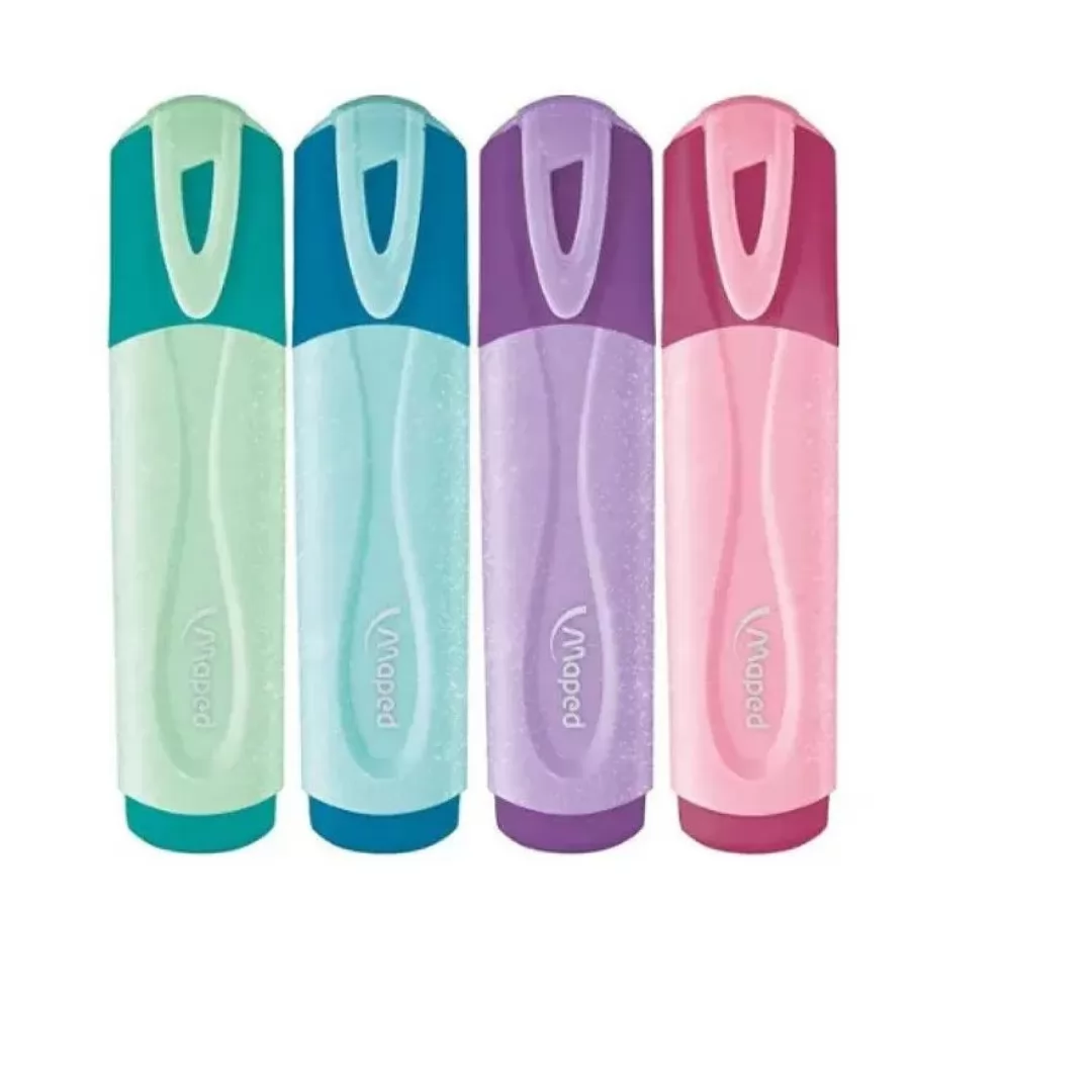 MARCA TEXTO FLUOPEPS TONS PASTEL GLITTER CORES SORTIDAS