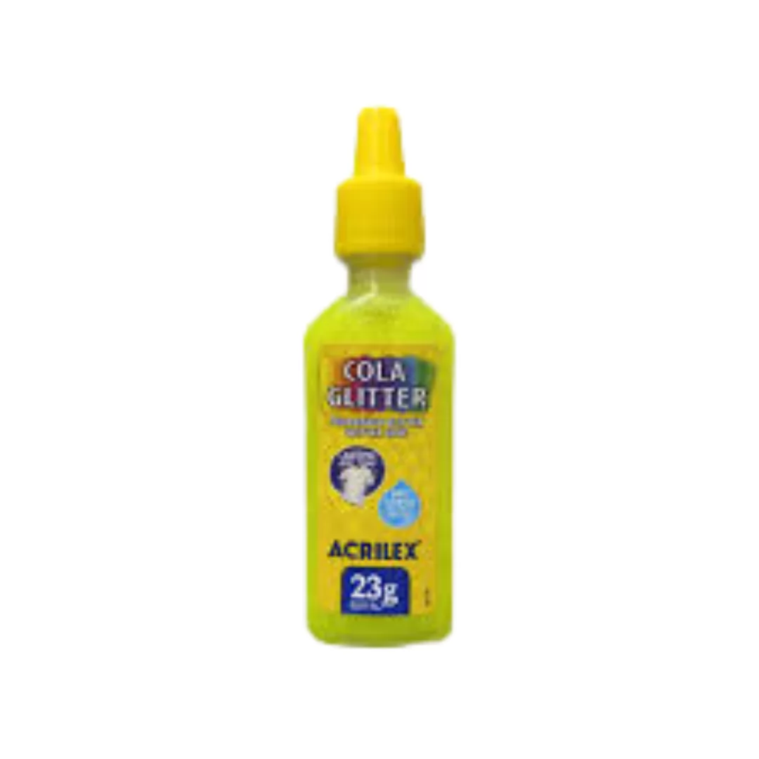 COLA GLITTER 23G AMARELO LIMAO -ACRILEX