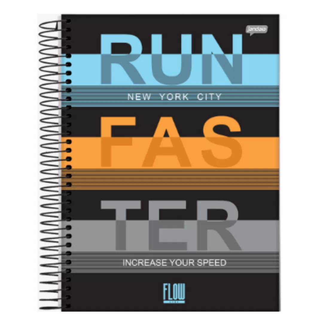 CADERNO UNIVERSITÁRIO 1M 80FLS FLOW- JANDAIA