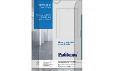EXPOSITOR DE PAREDE A/4 CRISTAL- POLIBRAS